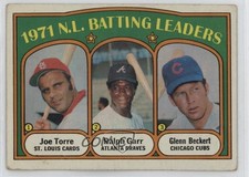 1972 Topps League Leaders Joe Torre Ralph Garr Glenn Beckert #85 HOF 0z0n