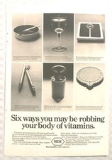 1977 Roche Original Full Page Print Ad - Six Ways You May Be Robbing. Vintage