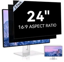 2Pack 24 Privacy Screen Filter for 16:9 Monitor Anti Glare Blue Light Protector