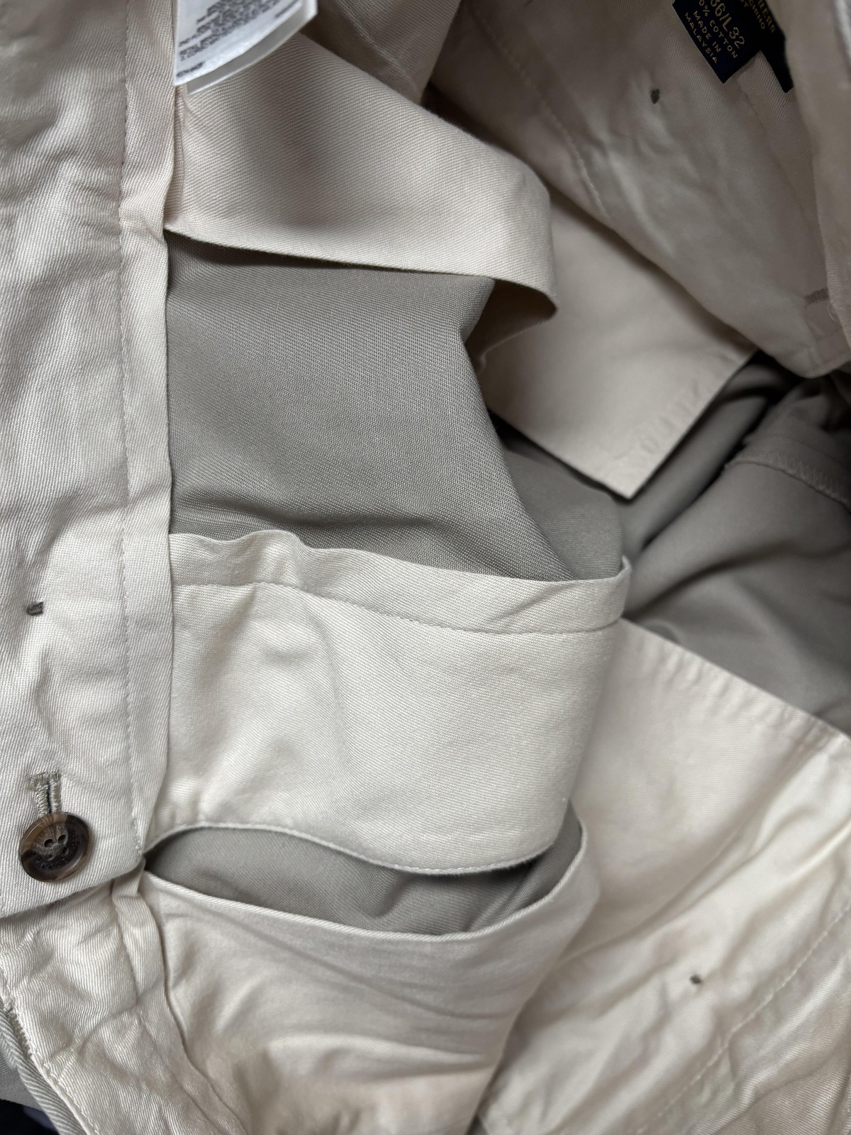 Brooks Brothers Pants Mens 36x32 Beige Advantage Chino Elliot Pleated Cuffed thumbnail 9