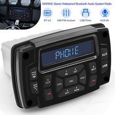 MARINE STEREO WATERTIGHT BOAT AM FM RADIO BLUETOOTH MULTIMEDIA SYSTEM