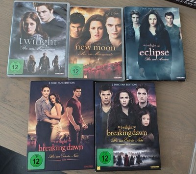 Twilight Saga 1 2 3 4 5 DVD Biss Morgengrauen Mittagsstunde Abendrot Ende Nacht