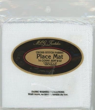 MCG Textiles Place Mat 13" x 18"  Counted Cross Stitch 14 count FABRIC