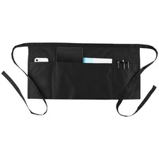 Server Apron with 3 Pockets, Black Waitress for Servers One Size,