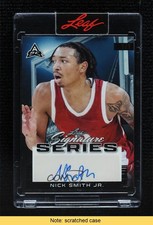 2022-23 Leaf Signature Series Basketball Hoop 1/1 Nick Smith Jr Auto READ 0o5t