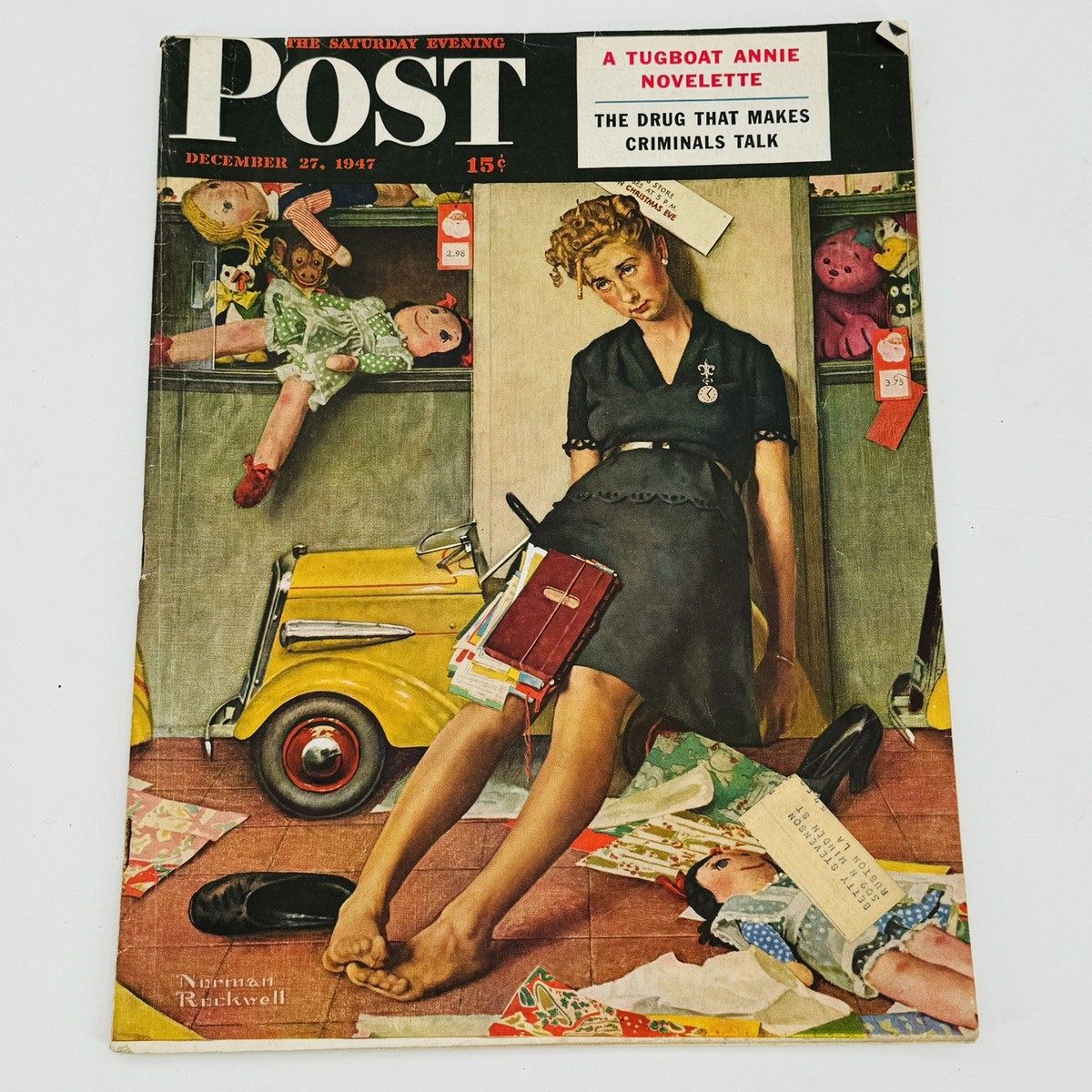 Norman Rockwell（1989年刊） Saturday Evening Post December 27 1947 Norman Rockwell Worn Out