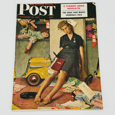 Saturday Evening Post December 27 1947 Norman Rockwell Worn Out Saturday Evening Post December 27 1947 Norman Rockwell Worn Out
