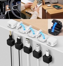 Magnetic Cable Clips Strong Cord Organizer Holder HDMI USB cables charging 10-PK