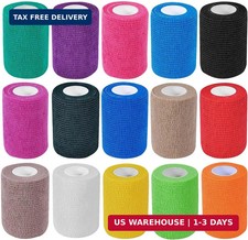 15 Pack 3 Inch x 5 Yards Self Adhesive Bandage Breathable Cohesive Bandage Wrap
