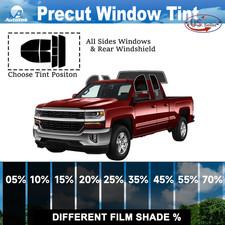 Precut Window Film For Chevy Silverado 1500 Extended Cab 2014-18 Any Tint Shade