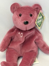 Chipper Jones Plush Bear Salvino Bammers MLB Atlanta Braves Beanie Toy Plum 1998