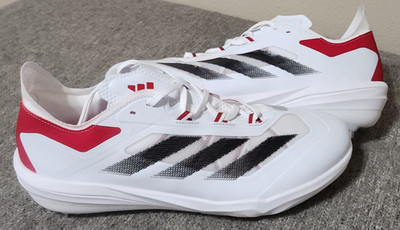 Adidas Adizero Impact Baseball Cleats White Black Power Red IF8500 Men s Size 14