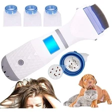 Modern Electric Vacuum Head Lice Comb Brush Flea Mites Remover Treatment