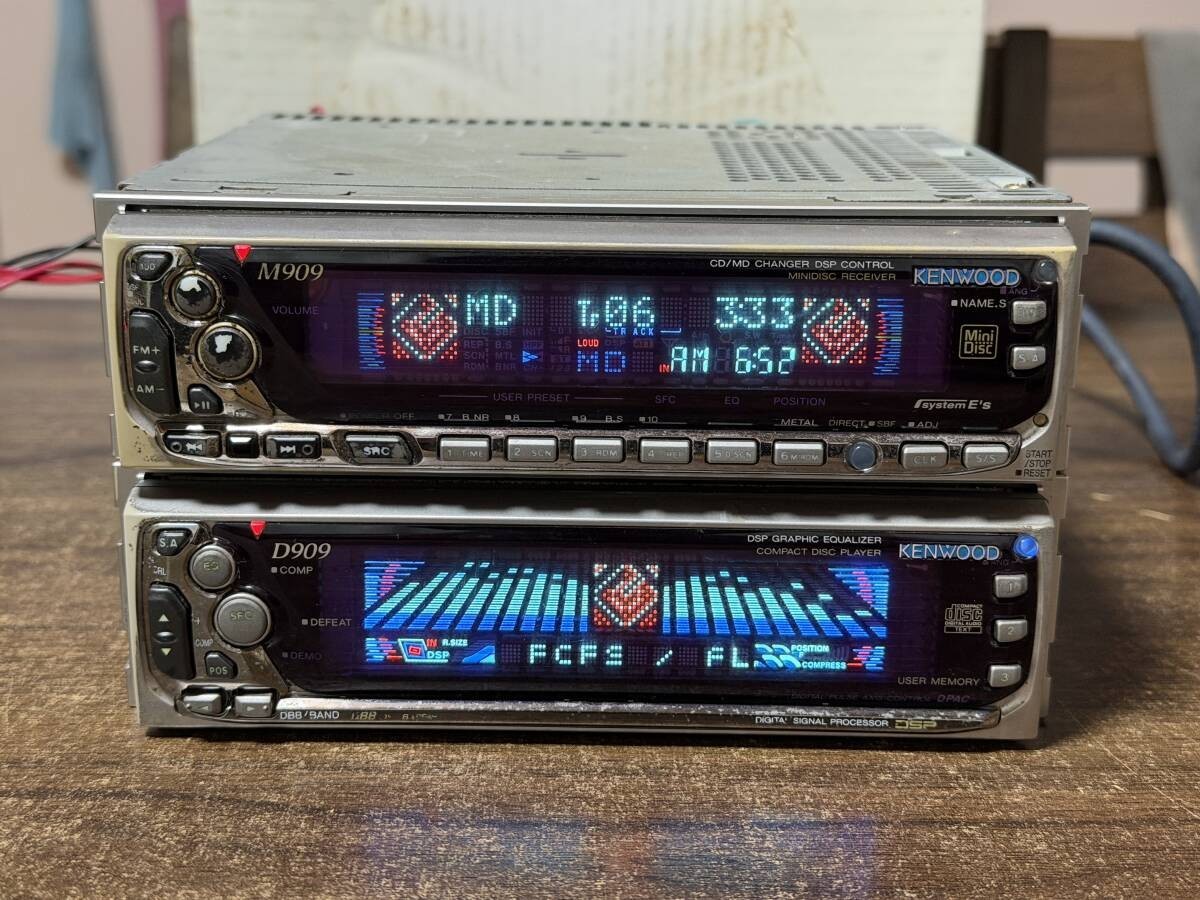 KENWOOD M909 D909 1DIN+1DIN CD MD DSP EQ Deck Vintage JDM Car
