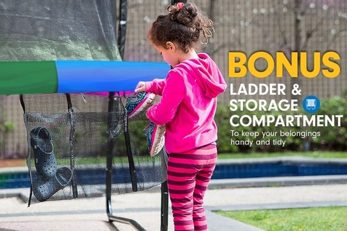 6 ft Trampoline with Rainbow Safety Pad - Kahuna - 第 6/8 張圖片