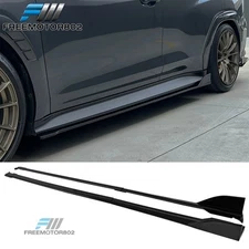 Fits 22-25 Subaru WRX D Style Side Skirts Splitter Rocker Panel Gloss Black 4PCS