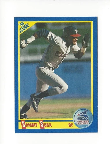 1990 Score #558 Sammy Sosa RC Rookie Cubs White Sox