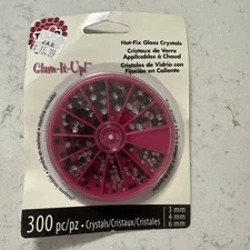 I Love To Create Tulip Glam-It-Up! Iron-On Crystals 300/Pkg-Crystal