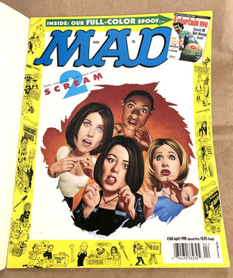 MAD Magazine #368 April 1998 ~ Scream 2 ~ Entertain Me ~ W/ Shipping Cover