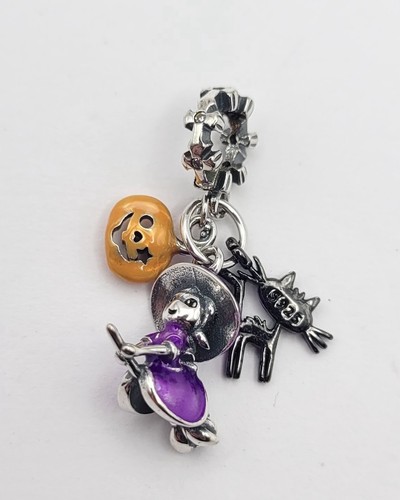 925 Sterling Silver Halloween Charm For Bracelet Or Necklace - Picture 2 of 2