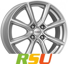 4x Dezent TN silver 7x17" ET38 LK4 100 ML 60.1 Alufelgen 17 Zoll