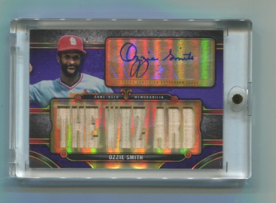 Ozzie smith 2004primecut サインカード 2024 Triple Threads - OZZIE SMITH - The Wizard Autograph Bat