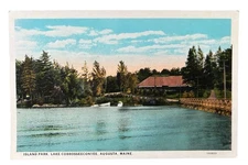 WINTHROP, MANCHESTER, WEST GARDINER, MAINE ME~Island Park Lake Cobbosseecontee