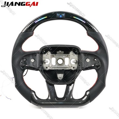 Carbon Fiber LED Steering Wheel For Dodge Charger Challenger 15-26 with Heated