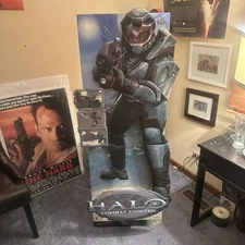 5 ft HALO Combat Evolved MASTER CHIEF STANDEE GAME STORE DISPLAY  Vintage Rare!