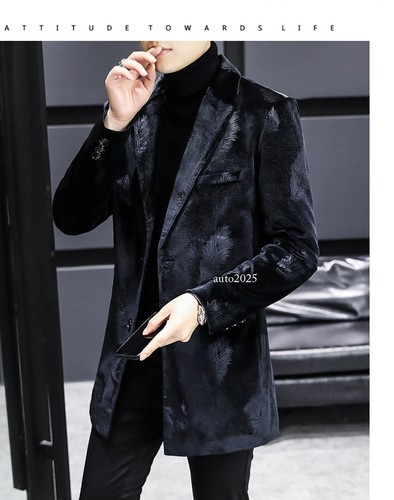 Men's Fur Jacket Mid-length Windbreaker Winter Thickened Warm Mink Fleece Coats - Picture 6 of 28