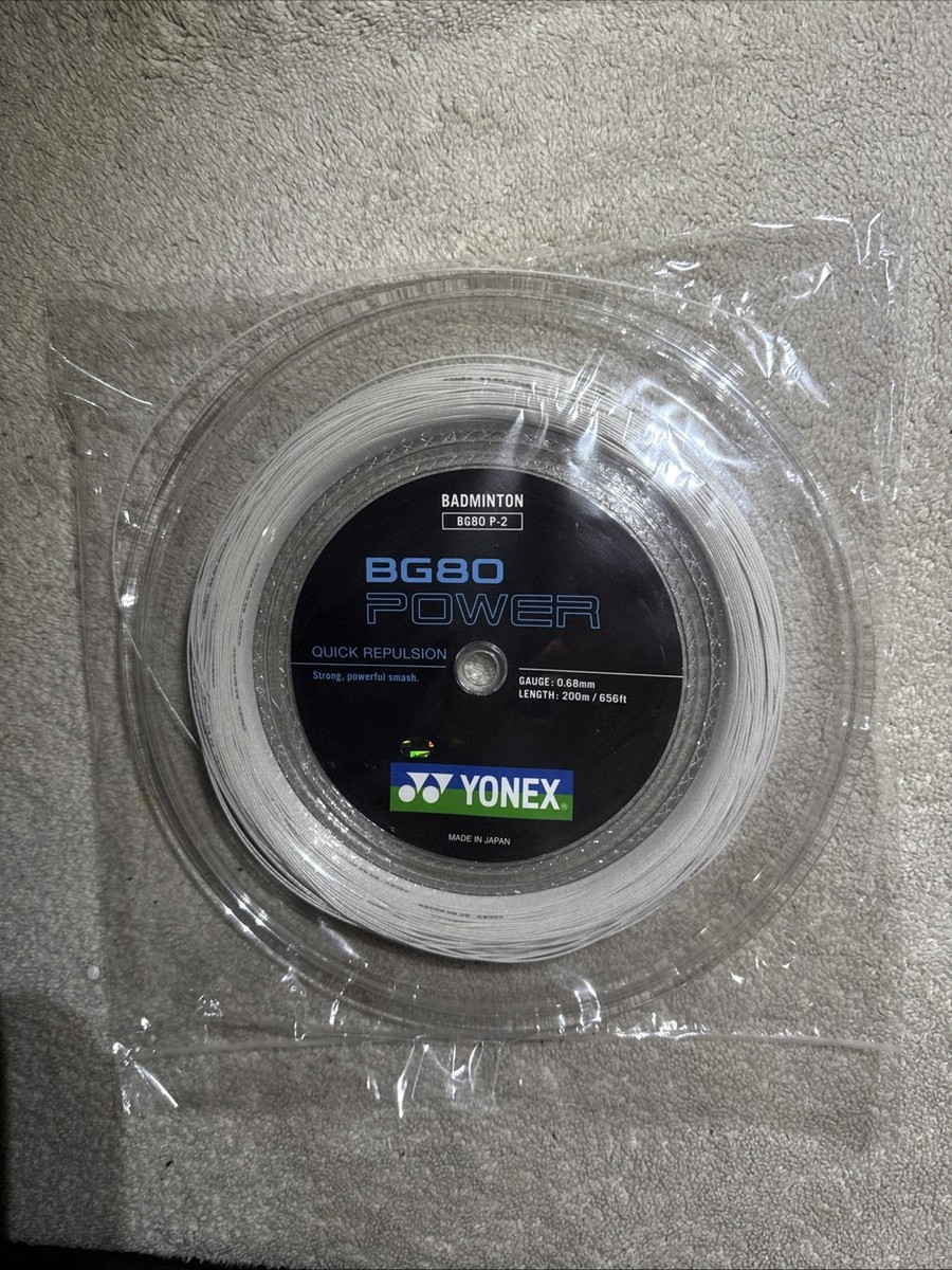 New: Yonex BG80 Power BG 80 P-2, 200M 656ft. Badminton String Reel