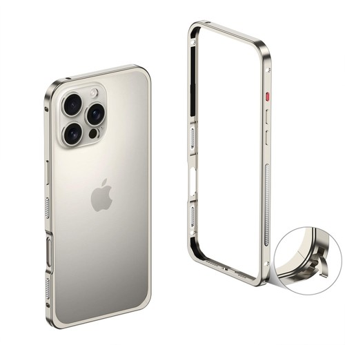 Funda protectora de marco de parachoques de aluminio delgado de metal de lujo para iPhone 16e - Imagen 18 de 28