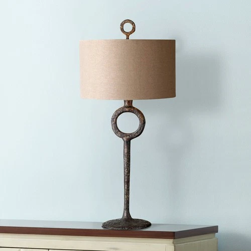 Uttermost Ferro 35" Rust Beige Rustic Cast Iron Table Lamp - Picture 1 of 2