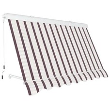 Tenda da Sole a Caduta Cassonata 80x250 Riga Rossa con Bracci