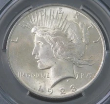 1923 Peace Dollar * CAC Graded MS64 * Beauitful Coin and Holder