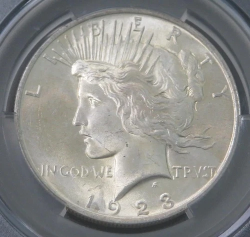 1923 Peace Dollar * CAC Graded MS64 * Beauitful Coin and Holder