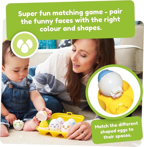 TOMY TOOMIES PLAY TO LEARN HIDE N SQUEAK EGGS BABY TOY - E73560 - Picture 7 of 10