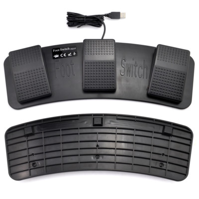 USB Triple Foot Switch Pedal Control PC Computer Game