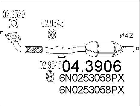 Catalyseur VW Polo 1.4 anti-pollution pour réparer l'échappement de votre Seat Arosa