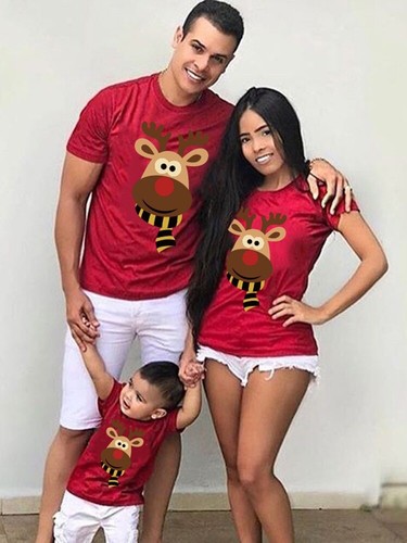 Weihnachten Familien Outfit Tshirt Mama Papa Santa Outfits für Kinder Baby Strampler - Bild 9 von 19