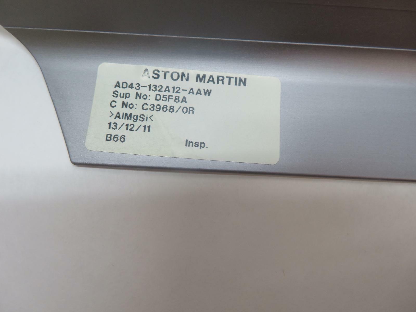 2012 ASTON MARTIN RIGHT PASSENGER DOOR SILL PLATE AD43-132A12-AAW