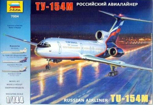 1:144 Zvezda Tu-154m Russian Airliner Kit Z7004 Model - Picture 1 of 2