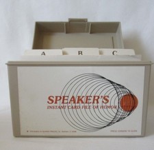 Speakers Instant Card File of Humor 1978 Bureau of Business Practice Self Help