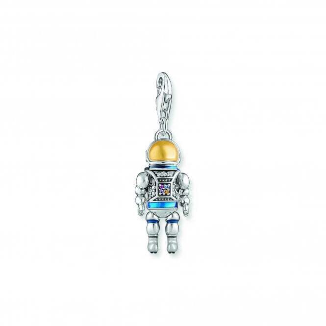 Charmista Sterling Silver Multicoloured Enamel Astronaut charm 2037-691-7