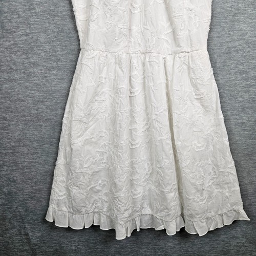 Abito smanicato Tedbaker bianco ricamo floreale scollo a V taglia 2 macchie - Foto 6 di 14