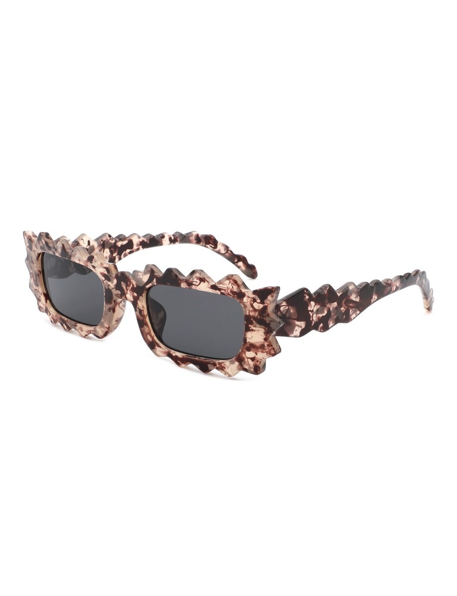 New -  Fashion Square Sunglasses Women New Unique Irregular Wave-Shaped Frames Amazon.com: COTIA 2025 Fashion Square Polygon Sunglasses for  main image 3