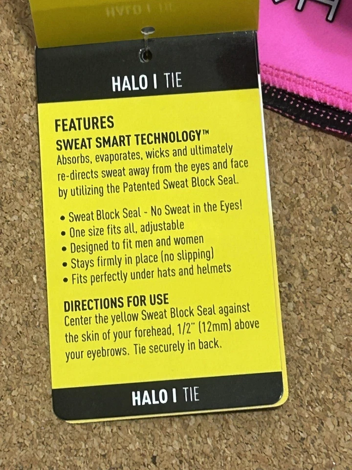 Diadema Halo Sweatband Tie Versión I - Rosa Brillante Lote de 2 Foto 4 de 4