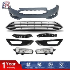 Front Bumper Coverupper Grille W Fog Light For 2015 2016-2018 Ford Focus