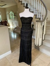  398 NWT BLACK LA FEMME PROM/PAGEANT/FORMAL/WEDDING DRESS/GOWN SIZE 6 22841