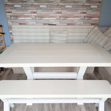 Solid Wood Farmhouse Dining Table with or without Benches